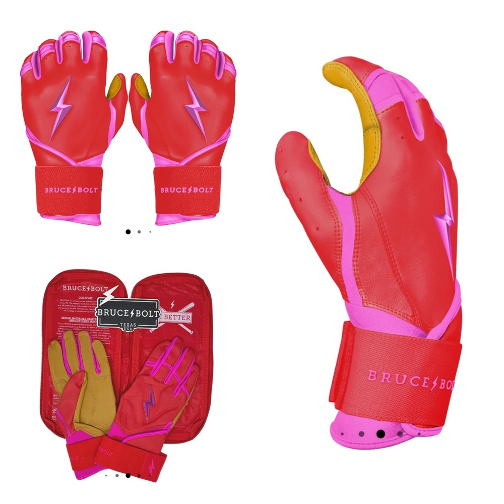 Bruce Bolt Youth Baseball Batting Gloves